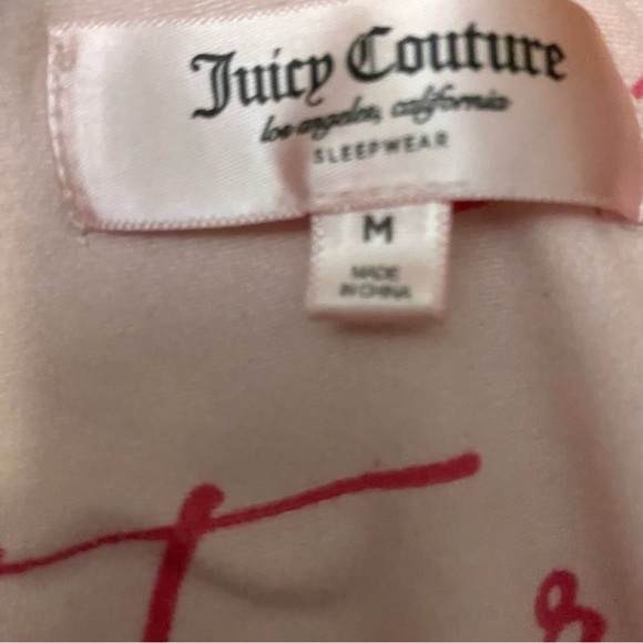 JUICY COUTURE Womens Short Robe Medium Pink Logo Pockets See Pictues - Picture 3 of 5